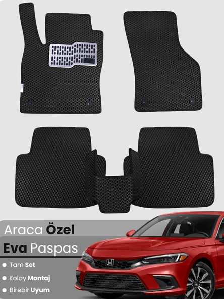 Honda Civic FE (2022-2025) Uyumlu EVA Paspas Tam Set – Birebir Uyum,Araca Özel Tasarım,Kolay Montaj ürün görseli 1