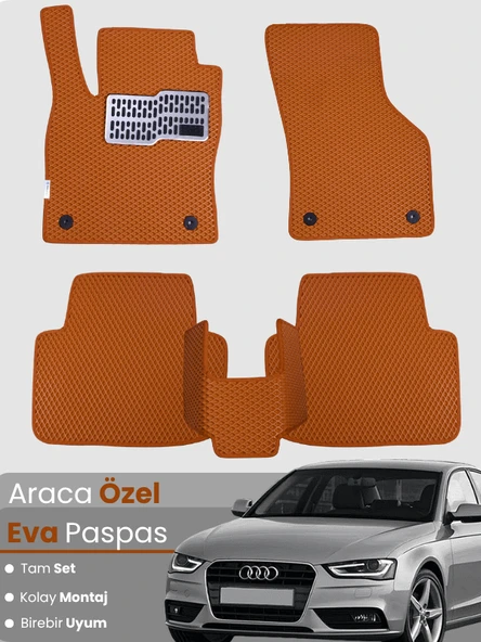 AUDİ A4 SEDAN (2008-2015) Uyumlu EVA Paspas Tam Set–Araca Özel,Su Geçirmez,Kolay Montaj ürün görseli 1