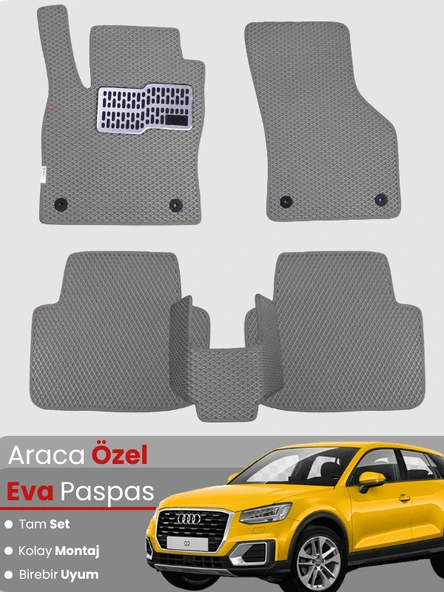 AUDİ Q2 (2016-2020) Uyumlu EVA Paspas Tam Set–Araca Özel,Su Geçirmez,Hızlı ve Kolay Montaj ürün görseli 1