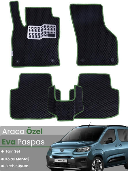 Fiat Doblo (2023-2024) Uyumlu EVA Paspas Tam Set – Birebir Uyum, Araca Özel Tasarım,Kolay Montaj ürün görseli 1