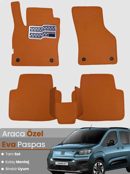 Fiat Doblo (2023-2024) Uyumlu EVA Paspas Tam Set – Birebir Uyum, Araca Özel Tasarım,Kolay Montaj ürün görseli 1