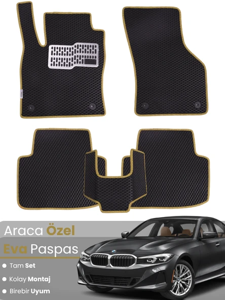 BMW 3 SERİSİ G20 SEDAN (2018-2024) Uyumlu EVA Paspas Tam Set–Araca Özel,Su Geçirmez ürün görseli 1