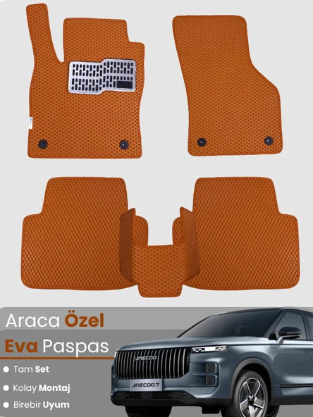 Jaecoo 7 - J7 (2024-2025) Uyumlu EVA Paspas Tam Set – Araca Özel Tasarım, Su Geçirmez,Kolay Montaj ürün görseli 1