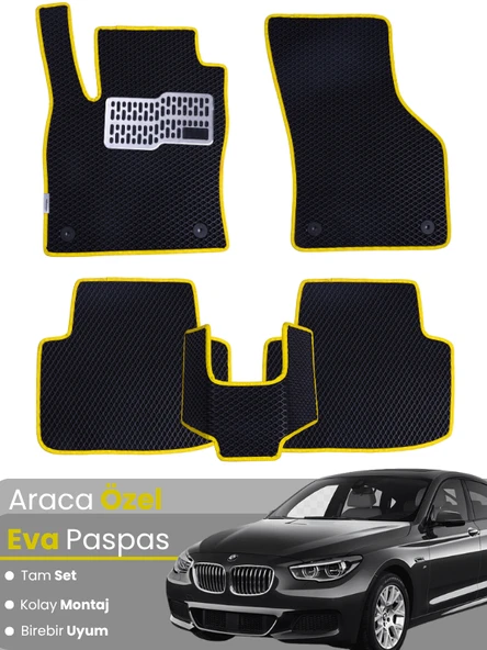 BMW 5 SERİSİ F10 SEDAN (2010-2017) Uyumlu EVA Paspas Tam Set–Araca Özel,Su Geçirmez ürün görseli 1