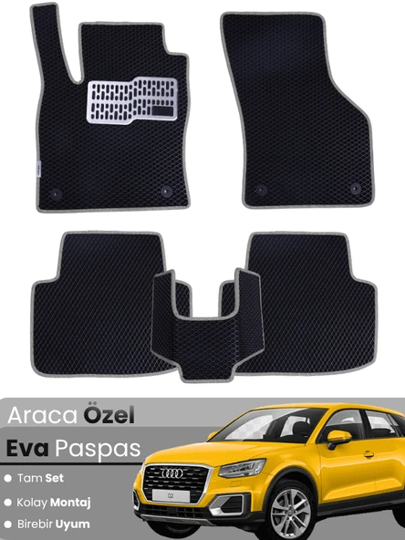 AUDİ Q2 (2016-2020) Uyumlu EVA Paspas Tam Set–Araca Özel,Su Geçirmez,Hızlı ve Kolay Montaj ürün görseli 1