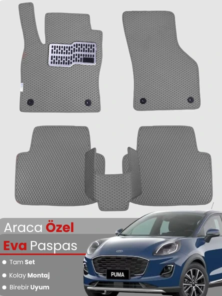 Ford Puma (2020-2024) Uyumlu EVA Paspas Tam Set – Birebir Uyum,Araca Özel Tasarım,Kolay Montaj ürün görseli 1