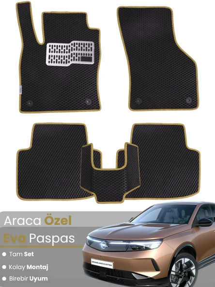 Opel Grandland (2025) Uyumlu EVA Paspas Tam Set – Birebir Uyum,Su Geçirmez,Hızlı ve Kolay  Montaj ürün görseli 1