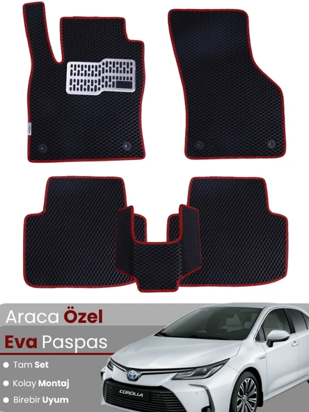 Totota Corolla Benzinli (2019-2025) Uyumlu EVA Paspas Tam Set – Birebir Uyum,Araca Özel Tasarım ürün görseli 1