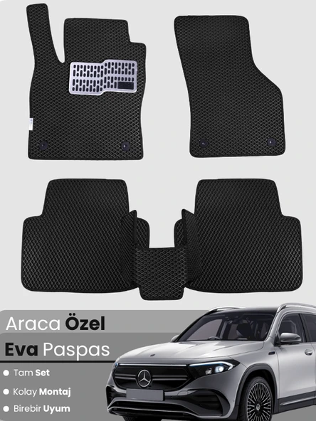 Mercedes Benz EQB (2021-2025) Uyumlu EVA Paspas Tam Set–Araca Özel Tasarım,Su Geçirmez,Kolay Montaj ürün görseli 1