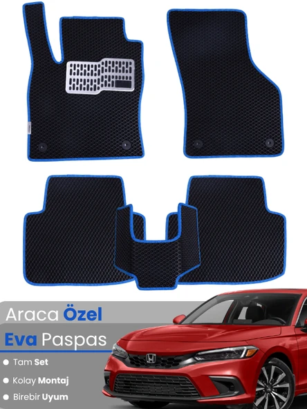 Honda Civic FE (2022-2025) Uyumlu EVA Paspas Tam Set – Birebir Uyum,Araca Özel Tasarım,Kolay Montaj ürün görseli 1