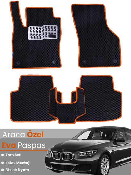 BMW 5 SERİSİ F10 SEDAN (2010-2017) Uyumlu EVA Paspas Tam Set–Araca Özel,Su Geçirmez ürün görseli 1