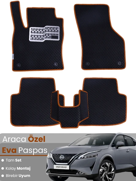 Nissan Qashqai E-Power (2021-2024) Uyumlu EVA Paspas Tam Set–Araca Özel Kesim,Kaymaz,Kolay Montaj ürün görseli 1