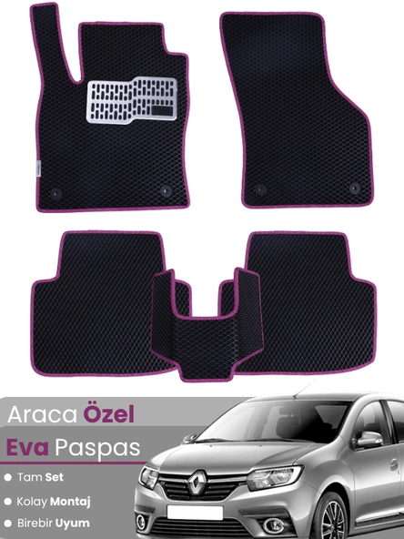 Renault Symbol 3 (2013-2020) Uyumlu EVA Paspas Tam Set–Araca Özel,Su Geçirmez,Hızlı ve Kolay Montaj ürün görseli 1