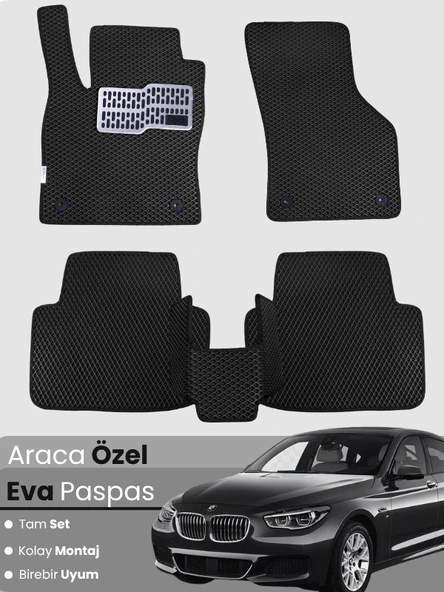 BMW 5 SERİSİ F10 SEDAN (2010-2017) Uyumlu EVA Paspas Tam Set–Araca Özel,Su Geçirmez ürün görseli 1