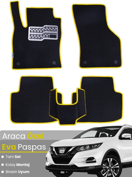 Nissan Qashqai (2014-2021) Uyumlu EVA Paspas Tam Set–Birebir Uyum,Su Geçirmez,Kolay ve Hızlı Montaj ürün görseli 1