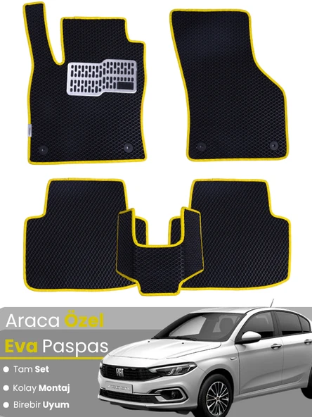 Fiat Egea (2015-2025) Uyumlu EVA Paspas Tam Set – Birebir Uyum, Araca Özel Tasarım,Kolay Montaj ürün görseli 1