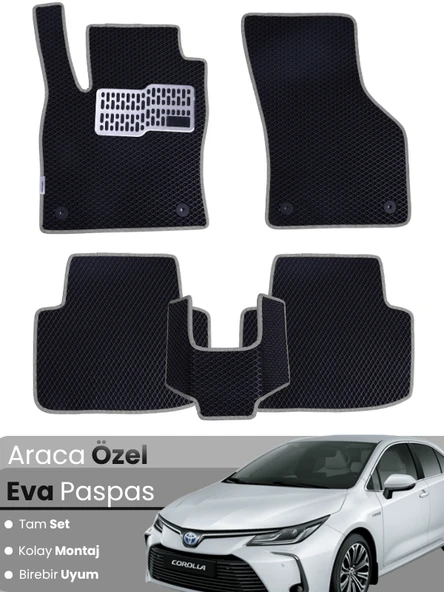 Totota Corolla Benzinli (2019-2025) Uyumlu EVA Paspas Tam Set – Birebir Uyum,Araca Özel Tasarım ürün görseli 1