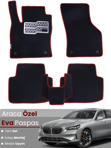 BMW 5 SERİSİ G30 SEDAN (2017-2025) Uyumlu EVA Paspas Tam Set–Araca Özel,Su Geçirmez ürün görseli 1