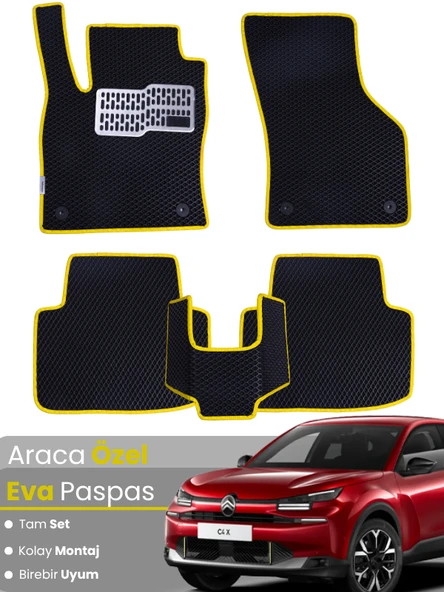 Citroen C4X  Benzinli (2023-2025) Uyumlu EVA Paspas Tam Set–Araca Özel,Su Geçirmez,Hızlı Montaj ürün görseli 1