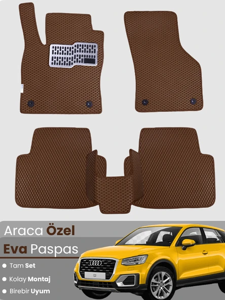 AUDİ Q2 (2016-2020) Uyumlu EVA Paspas Tam Set–Araca Özel,Su Geçirmez,Hızlı ve Kolay Montaj ürün görseli 1