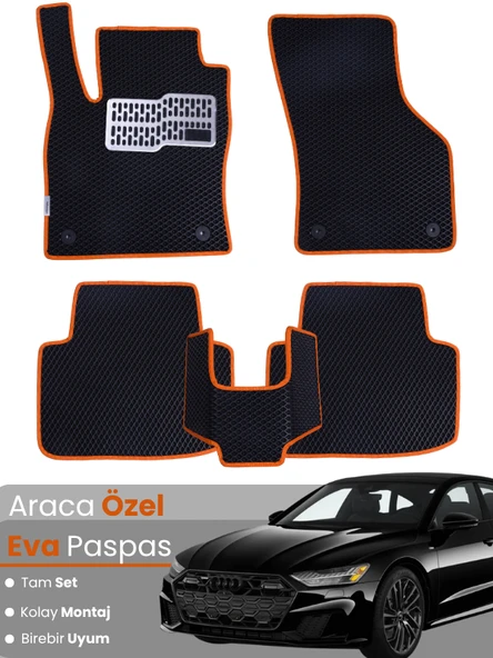 AUDİ A7 (2018-2024) Uyumlu EVA Paspas Tam Set–Araca Özel,Su Geçirmez,Hızlı ve Kolay Montaj ürün görseli 1