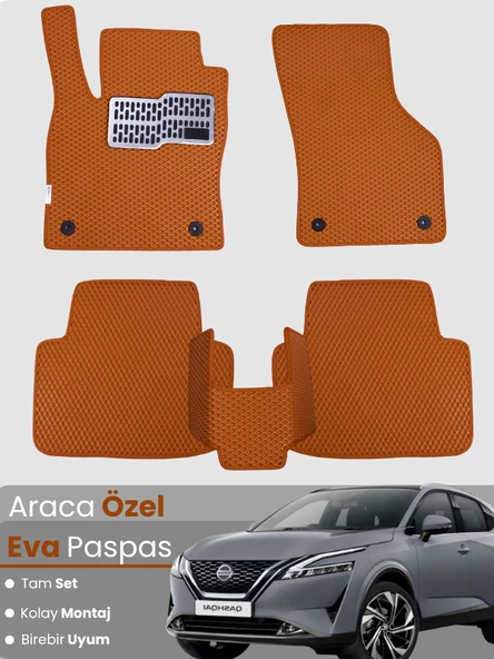 Nissan Qashqai E-Power (2021-2024) Uyumlu EVA Paspas Tam Set–Araca Özel Kesim,Kaymaz,Kolay Montaj ürün görseli 1