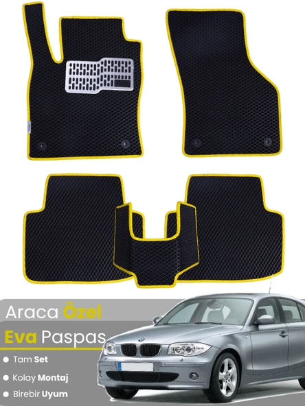 BMW 1 SERİSİ E87 (2004-2011) Uyumlu EVA Paspas Tam Set–Araca Özel,Su Geçirmez,Kolay Montaj ürün görseli 1