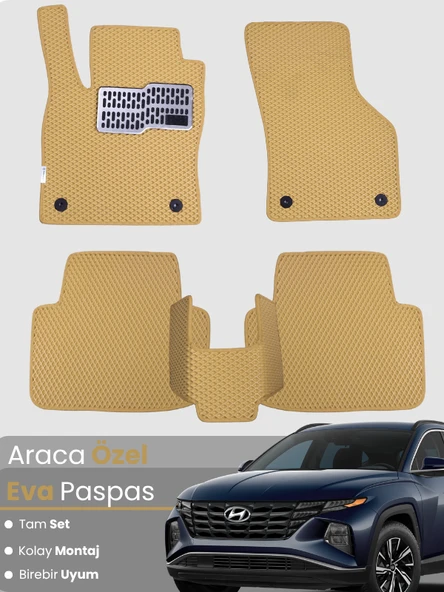 Hyundai Tucson (2020-2025) Uyumlu EVA Paspas Tam Set – Birebir Uyum,Araca Özel Tasarım,Kolay Montaj ürün görseli 1
