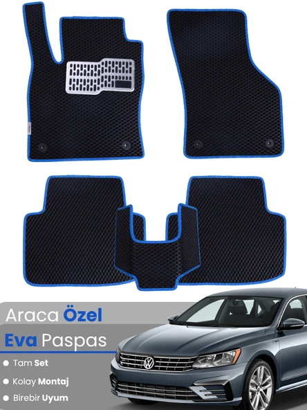 Volkswagen Passat B7 (2011-2014) Uyumlu EVA Paspas Tam Set–Araca Özel,Su Geçirmez,Hızlı Montaj ürün görseli 1