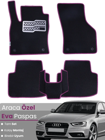AUDİ A4 SEDAN (2008-2015) Uyumlu EVA Paspas Tam Set–Araca Özel,Su Geçirmez,Kolay Montaj ürün görseli 1
