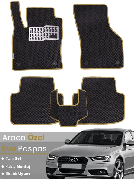 AUDİ A4 SEDAN (2008-2015) Uyumlu EVA Paspas Tam Set–Araca Özel,Su Geçirmez,Kolay Montaj ürün görseli 1