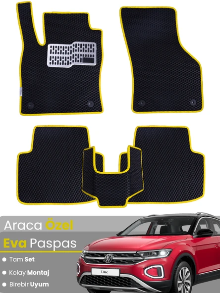 Volkswagen T-Roc (2017-2025) Uyumlu EVA Paspas Tam Set – Birebir Uyum,Araca Özel Tasarım ürün görseli 1
