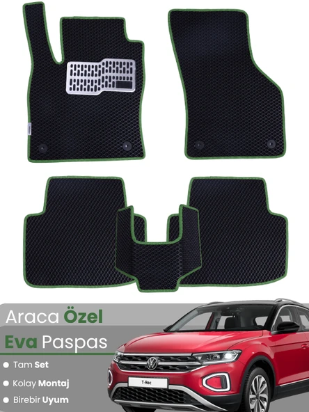 Volkswagen T-Roc (2017-2025) Uyumlu EVA Paspas Tam Set – Birebir Uyum,Araca Özel Tasarım ürün görseli 1