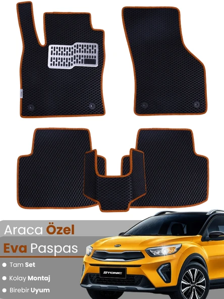 Kia Stonic (2017-2025) Uyumlu EVA Paspas Tam Set – Birebir Uyum,Araca Özel Tasarım,Kolay Montaj ürün görseli 1