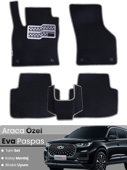 Chery Tiggo 8 Pro EVA Paspas Tam Set – Birebir Uyum,Araca Özel Tasarım,Su Geçirmez,Kolay Montaj ürün görseli 1