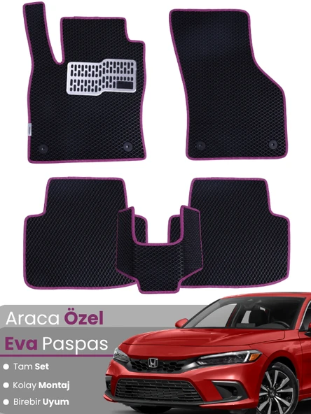 Honda Civic FE (2022-2025) Uyumlu EVA Paspas Tam Set – Birebir Uyum,Araca Özel Tasarım,Kolay Montaj ürün görseli 1