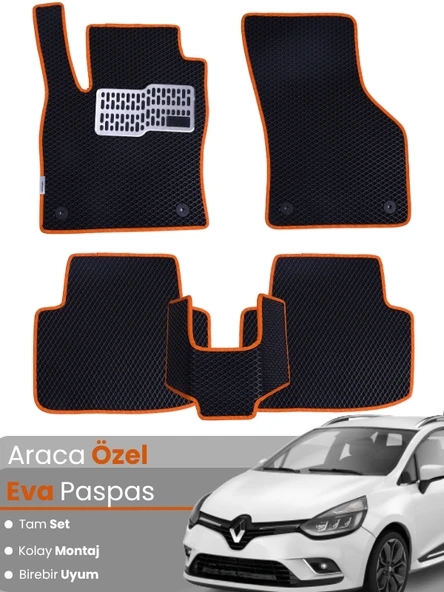 Renault Clio 4 Station Wagon (2012-2019) Uyumlu EVA Paspas Tam Set – Birebir Uyum,Araca Özel Tasarım ürün görseli 1