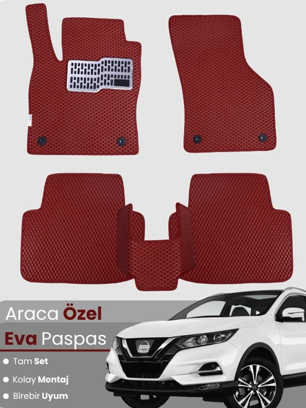 Nissan Qashqai (2014-2021) Uyumlu EVA Paspas Tam Set–Birebir Uyum,Su Geçirmez,Kolay ve Hızlı Montaj ürün görseli 1