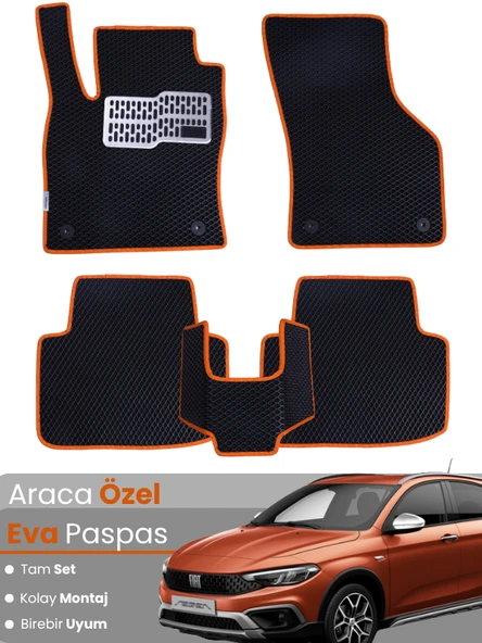 Fiat Egea Cross,Hatchback Uyumlu EVA Paspas Tam Set – Birebir Uyum, Araca Özel Tasarım,Kolay Montaj ürün görseli 1