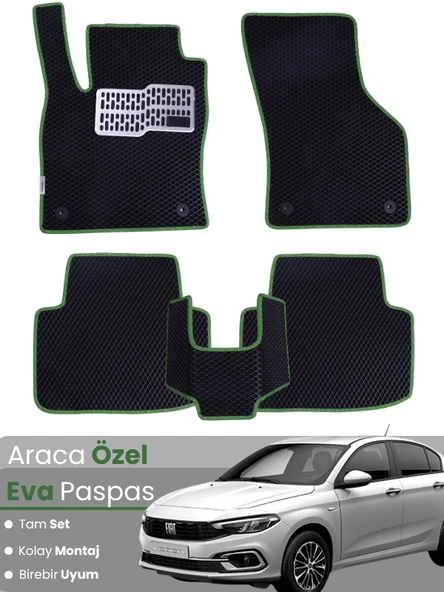 Fiat Egea (2015-2025) Uyumlu EVA Paspas Tam Set – Birebir Uyum, Araca Özel Tasarım,Kolay Montaj ürün görseli 1