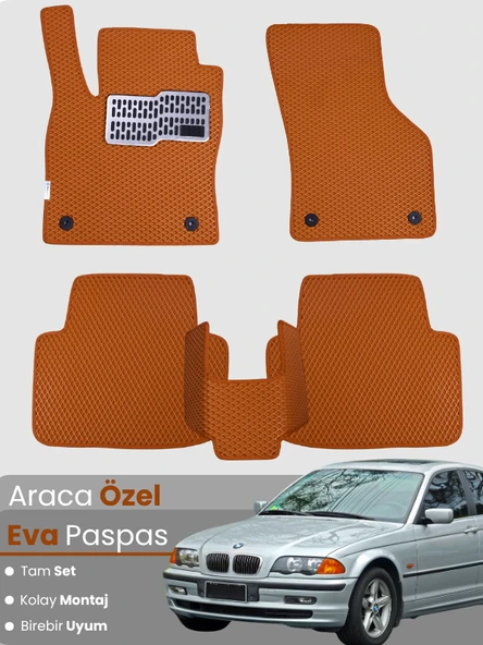 BMW 3 SERİSİ E46 (1997-2006) Uyumlu EVA Paspas Tam Set–Araca Özel,Su Geçirmez,Kolay Montaj ürün görseli 1