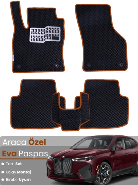 BMW İX40 (2022-2025) Uyumlu EVA Paspas Tam Set–Araca Özel,Su Geçirmez,Hızlı ve Kolay Montaj ürün görseli 1