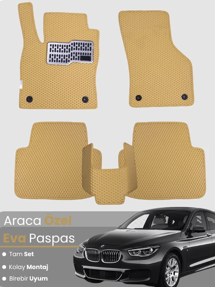 BMW 5 SERİSİ F10 SEDAN (2010-2017) Uyumlu EVA Paspas Tam Set–Araca Özel,Su Geçirmez ürün görseli 1