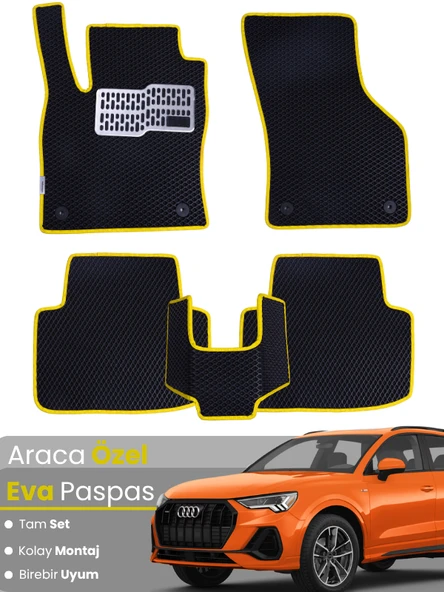 AUDİ Q3 (2018-2025) Uyumlu EVA Paspas Tam Set–Araca Özel,Su Geçirmez,Hızlı ve Kolay Montaj ürün görseli 1