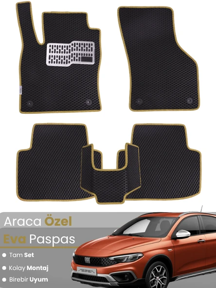 Fiat Egea Cross,Hatchback Uyumlu EVA Paspas Tam Set – Birebir Uyum, Araca Özel Tasarım,Kolay Montaj ürün görseli 1