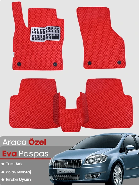 Fiat Linea (2007-2018) Uyumlu EVA Paspas Tam Set – Birebir Uyum,Su Geçirmez,Kolay ve Hızlı Montaj ürün görseli 1