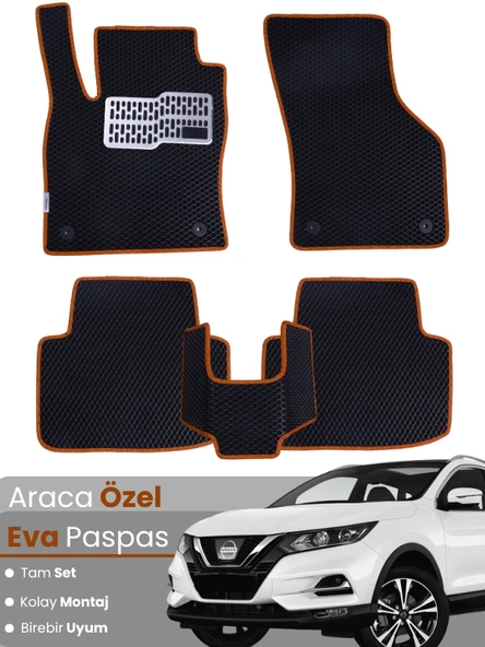Nissan Qashqai (2014-2021) Uyumlu EVA Paspas Tam Set–Birebir Uyum,Su Geçirmez,Kolay ve Hızlı Montaj ürün görseli 1