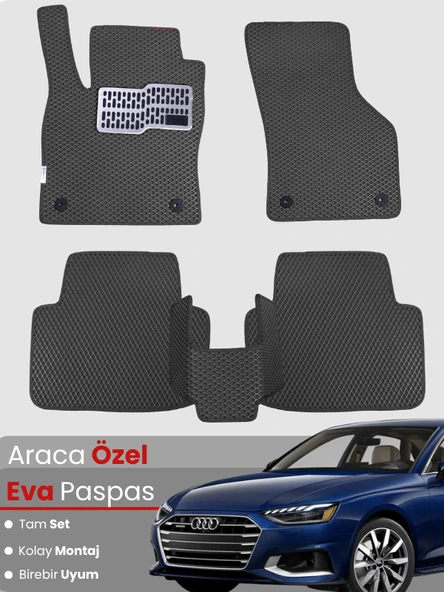 AUDİ A4 SEDAN (2016-2024) Uyumlu EVA Paspas Tam Set–Araca Özel,Su Geçirmez,Kolay Montaj ürün görseli 1