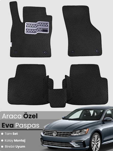 Volkswagen Passat B7 (2011-2014) Uyumlu EVA Paspas Tam Set–Araca Özel,Su Geçirmez,Hızlı Montaj ürün görseli 1