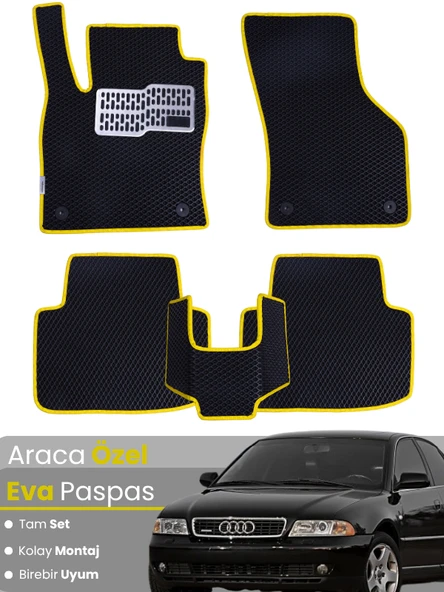 AUDİ A4 SEDAN (1994-2001) Uyumlu EVA Paspas Tam Set–Araca Özel,Su Geçirmez,Kolay Montaj ürün görseli 1